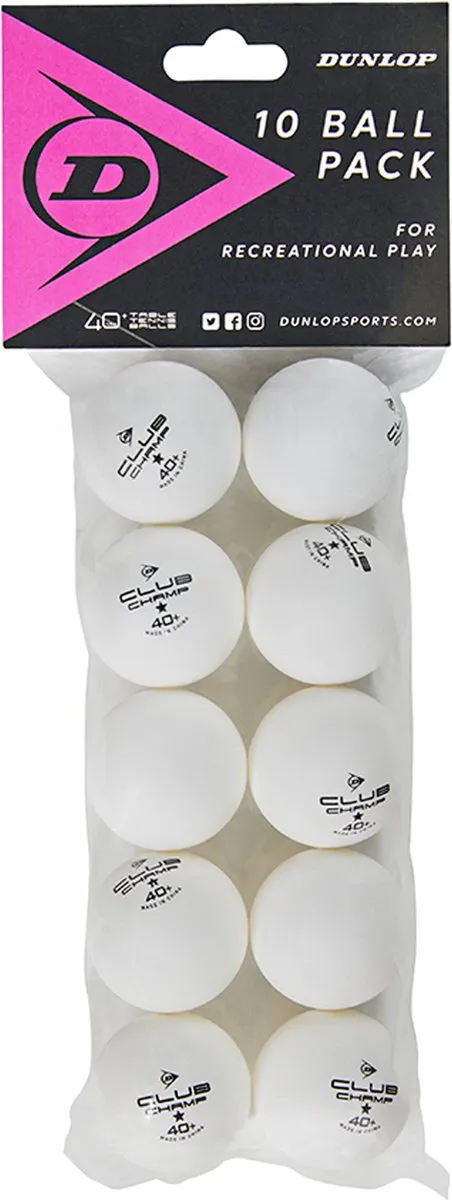 Dunlop 40+ Tafeltennisballen - 10 Stuks - Multicolor