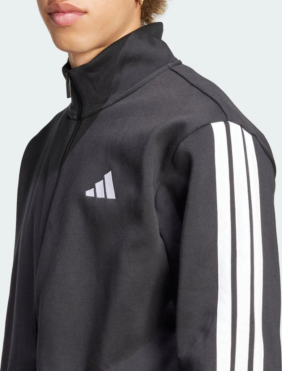 adidas 3-STRIPES Fleece Trainingspak Heren - Zwart - XXL
