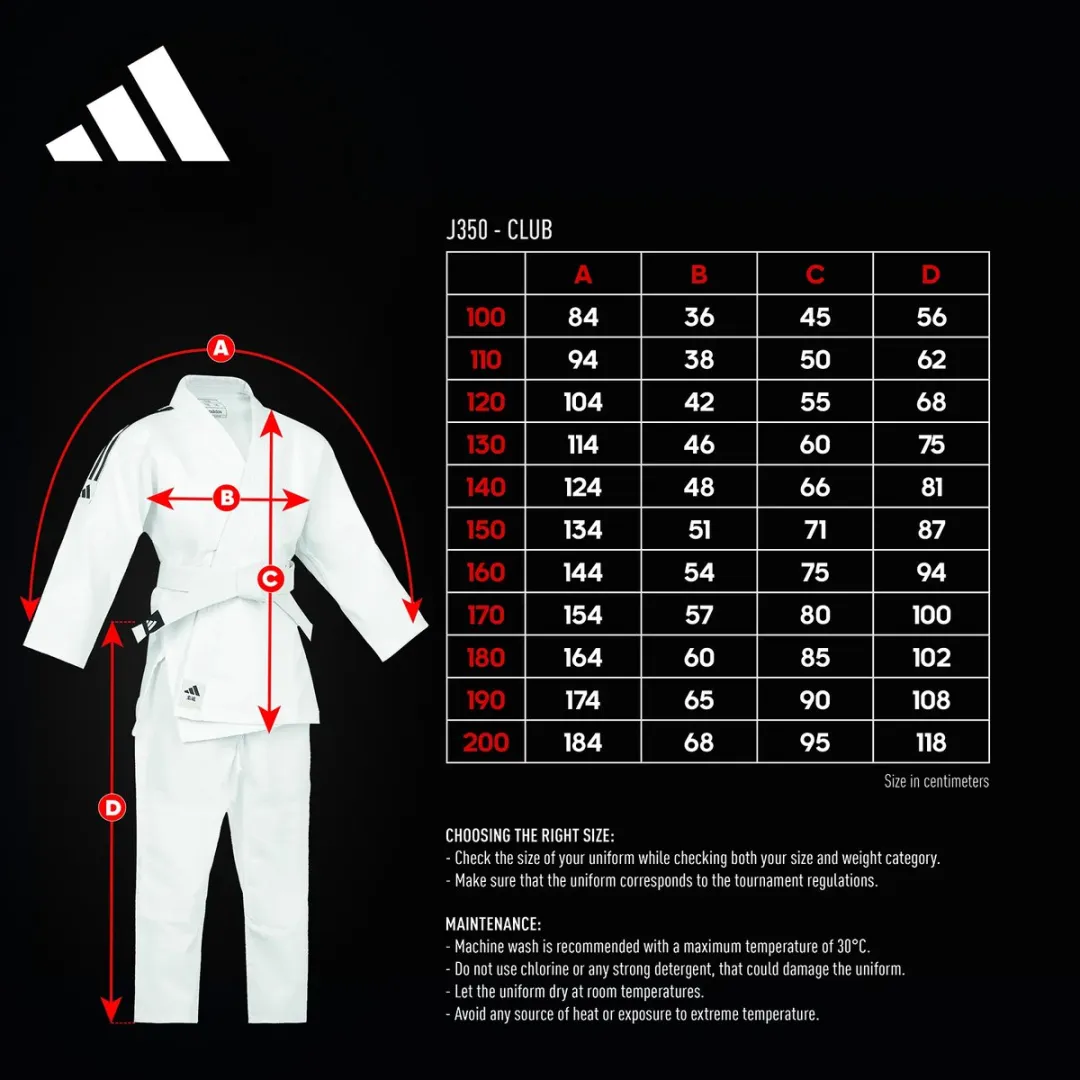 adidas Nihon Judopak J350 - Maat 130 - Blauw