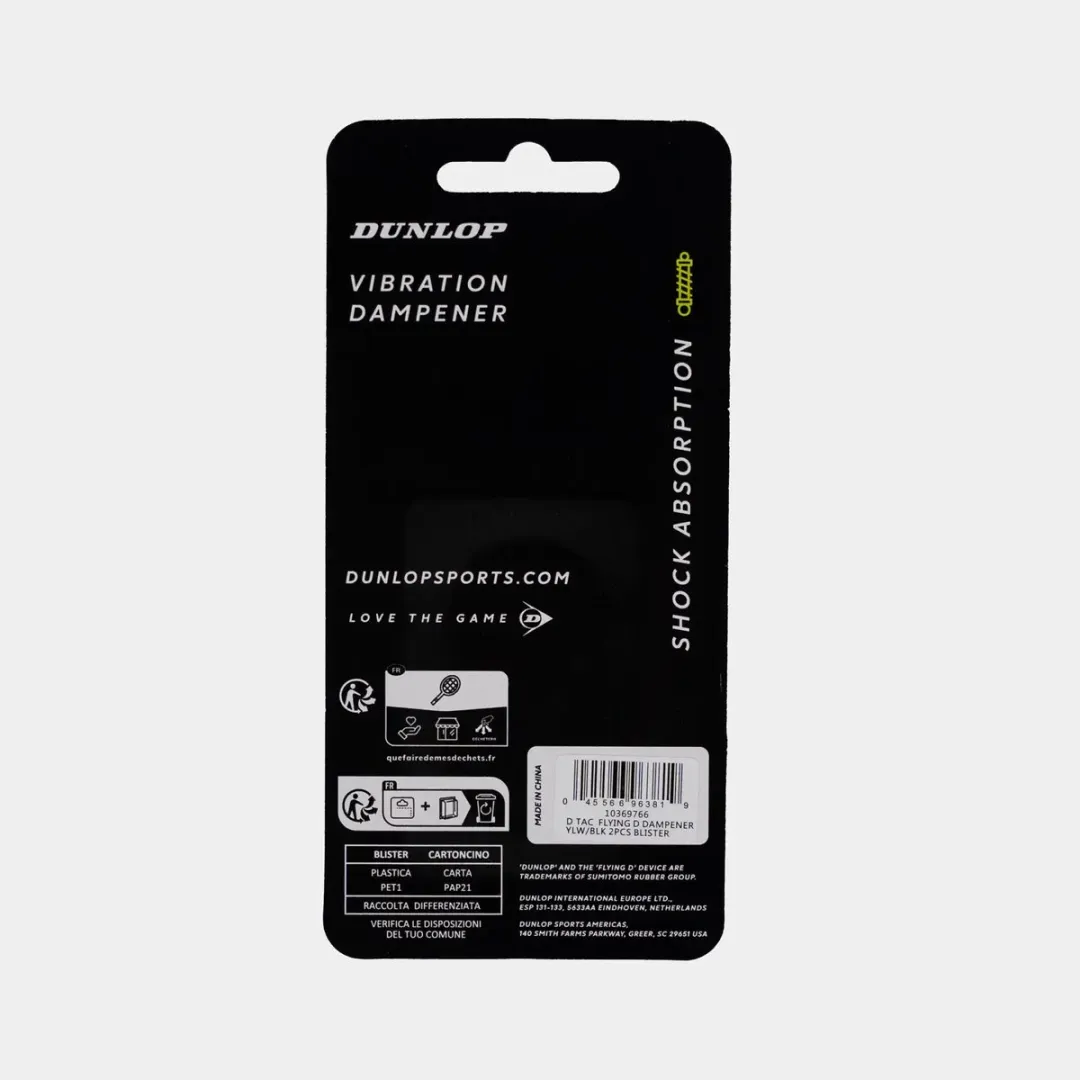 Dunlop Flying D Demper - 2 Stuks - Zwart/Geel