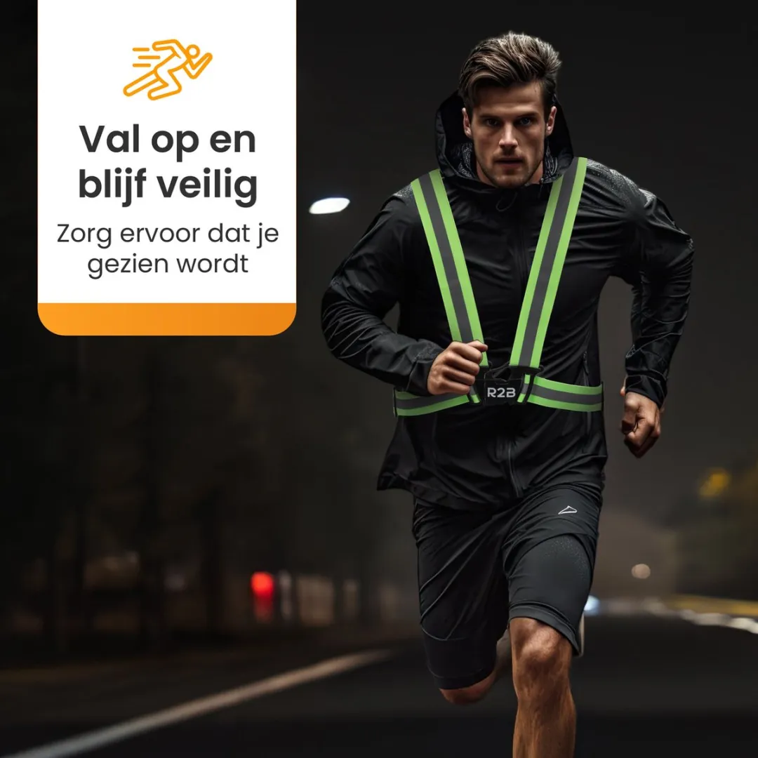 R2B Reflecterend Hardloopvest - Geel