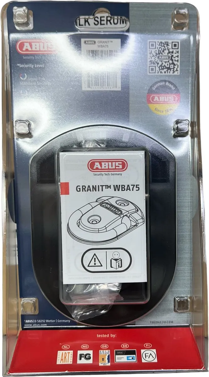 ABUS Granit WBA75 Wandanker - 1 Stuks - Zwart