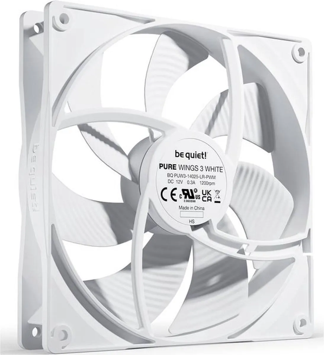 be quiet! Pure Wings 3 BL112 Ventilator 140mm - Wit - afbeelding 6 van 6