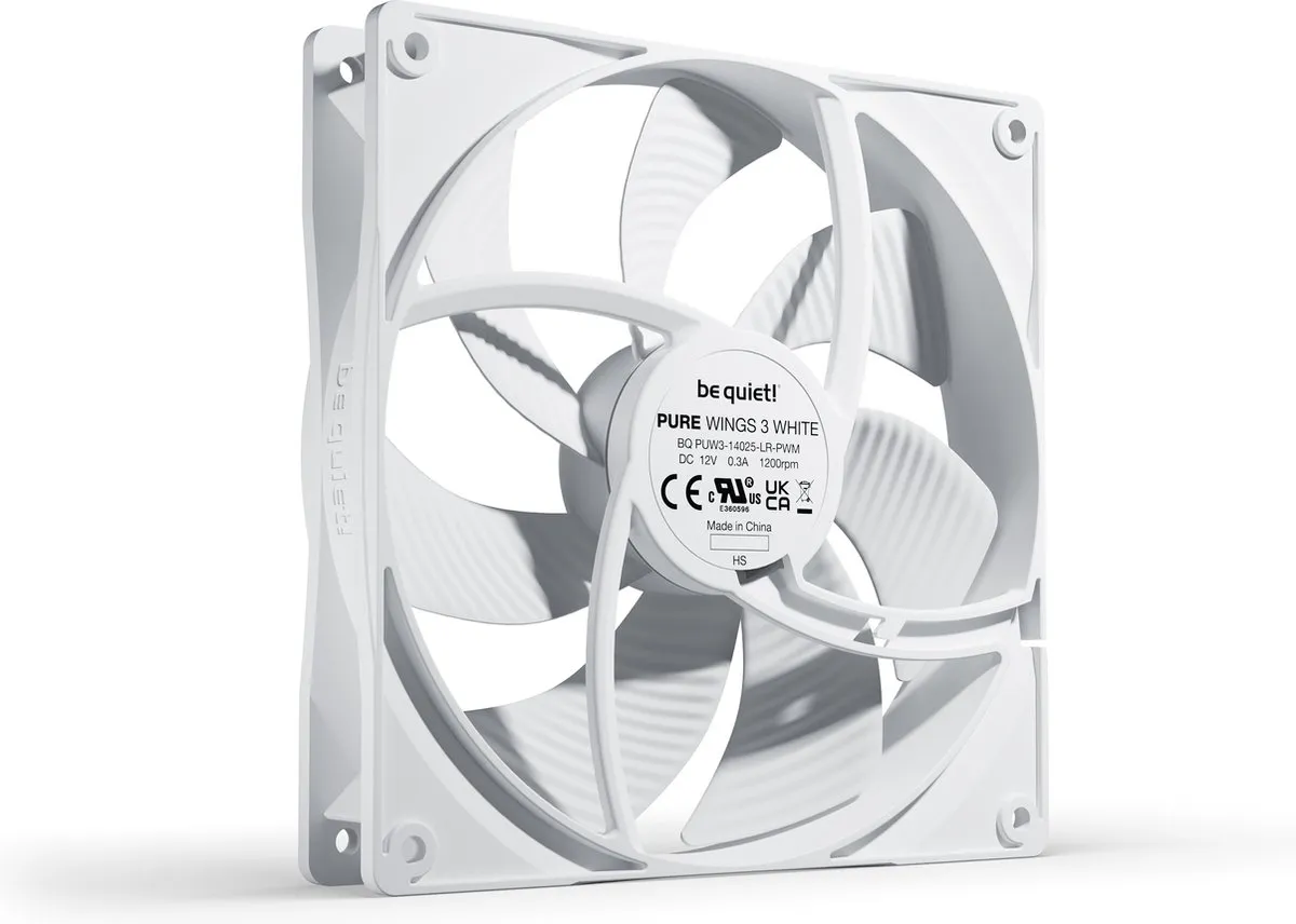 be quiet! Pure Wings 3 BL112 Ventilator 140mm - Wit