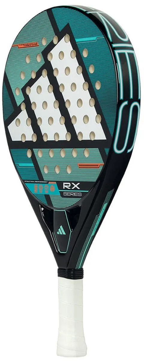 Adidas Rx Series 2026 Padelracket Heren - Zwart/Wit/Turkoois