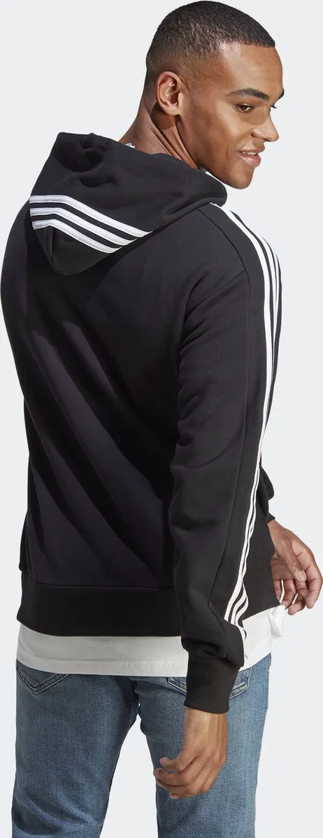 adidas Essentials French Terry Hoodie 3-Stripes - Zwart - 2XL