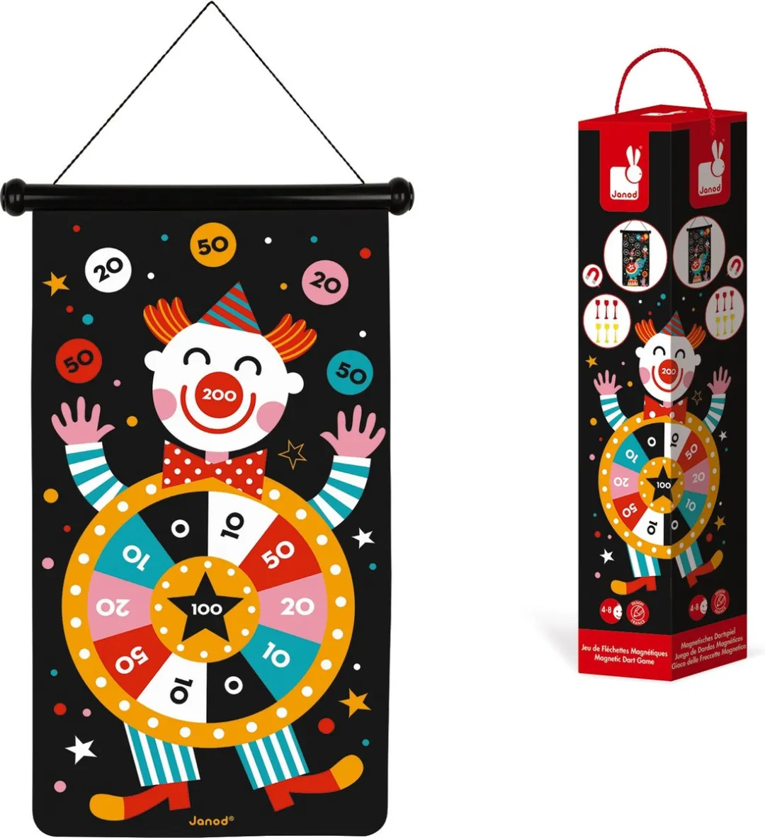 Janod Circus Dartspel 2074 - Magnetisch - 16.25cm