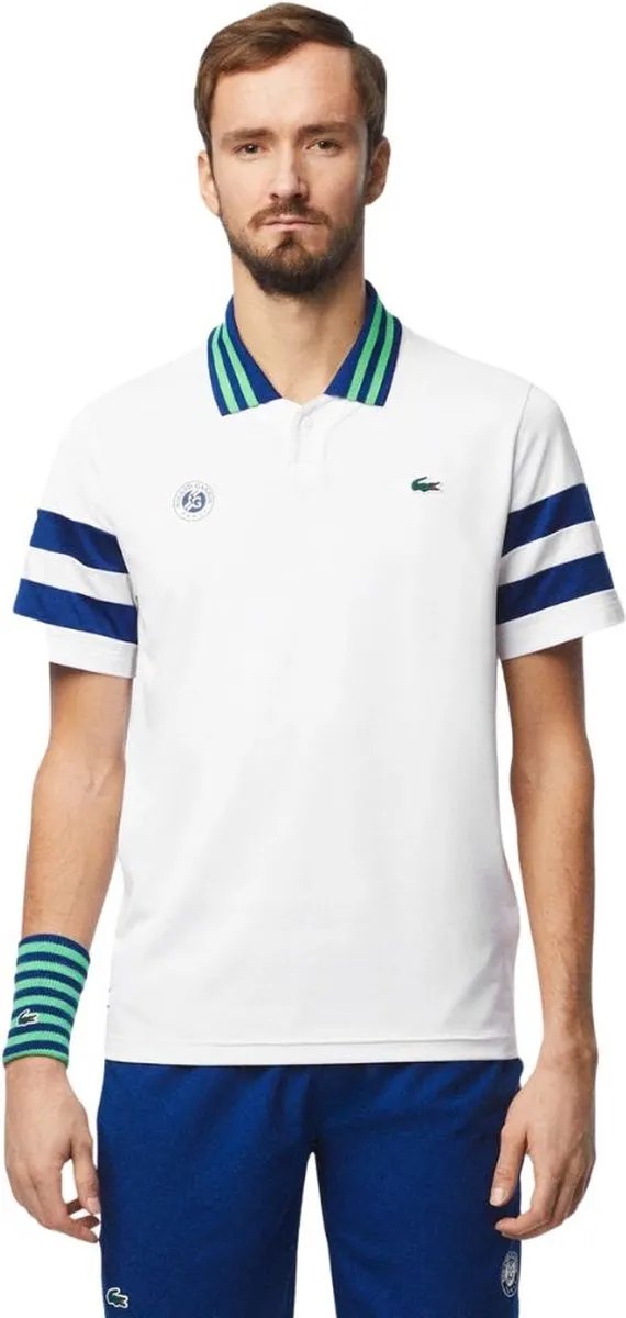 Lacoste HP Roland Garros Sport Polo DaniiL Medvedev M - Wit
