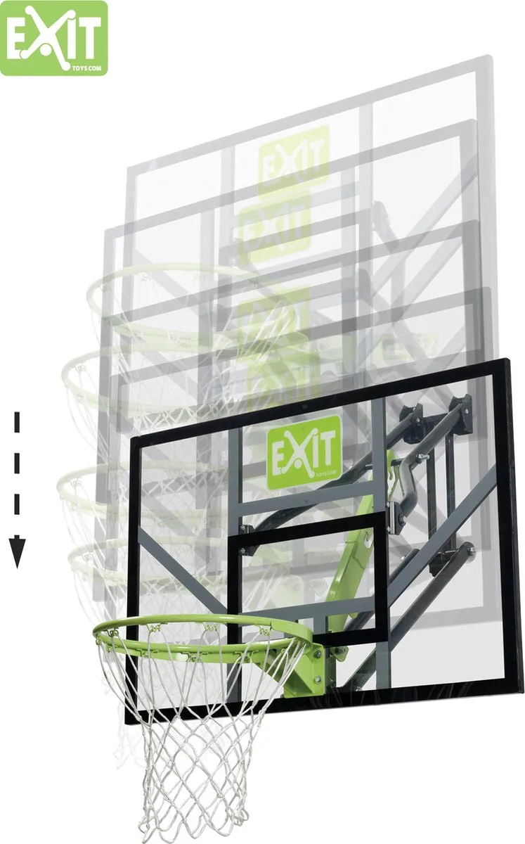 EXIT Galaxy Basketbalbord Groen/Zwart - 46.01.10.00