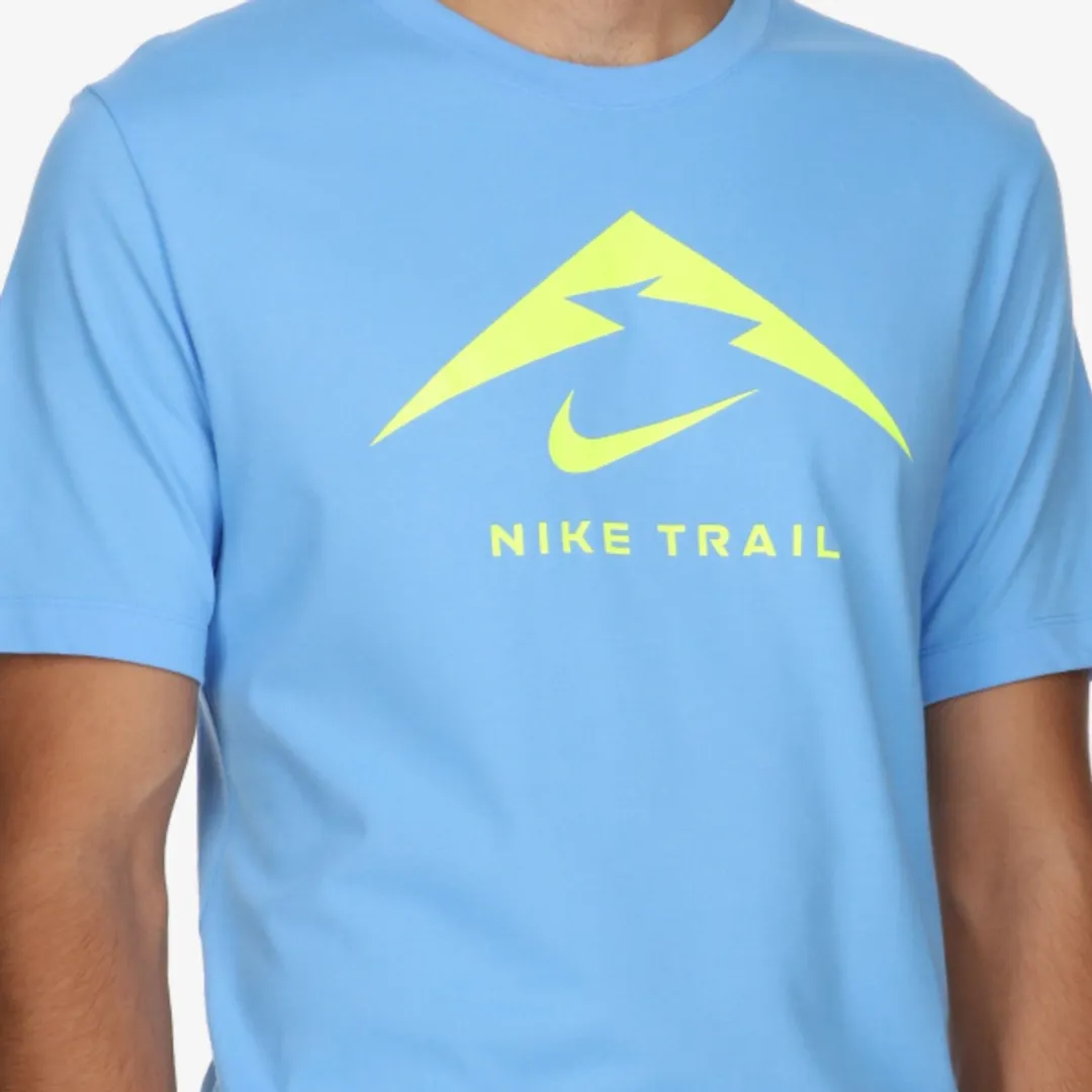 Nike Dri-FIT Trail Logo Shirt S - Blauw