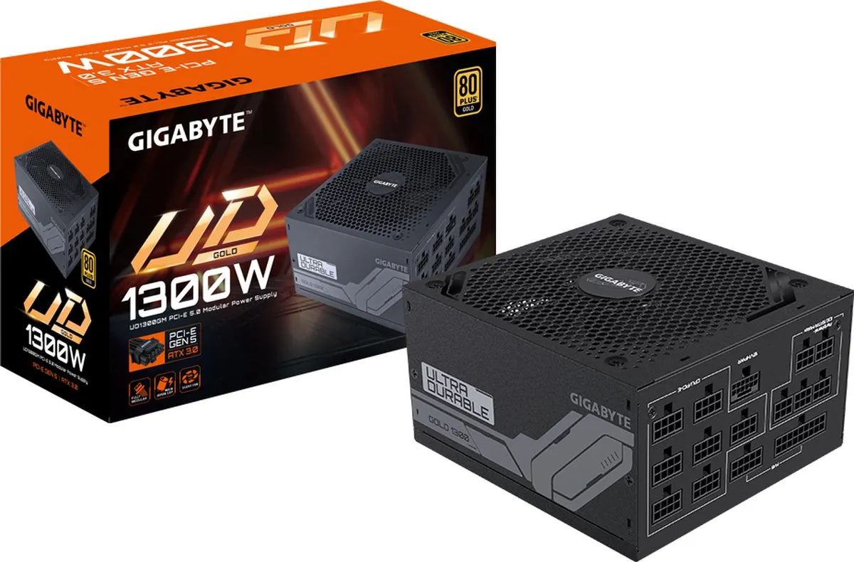 Gigabyte UD1300GM PG5 Voeding 1300W - ATX - Zwart