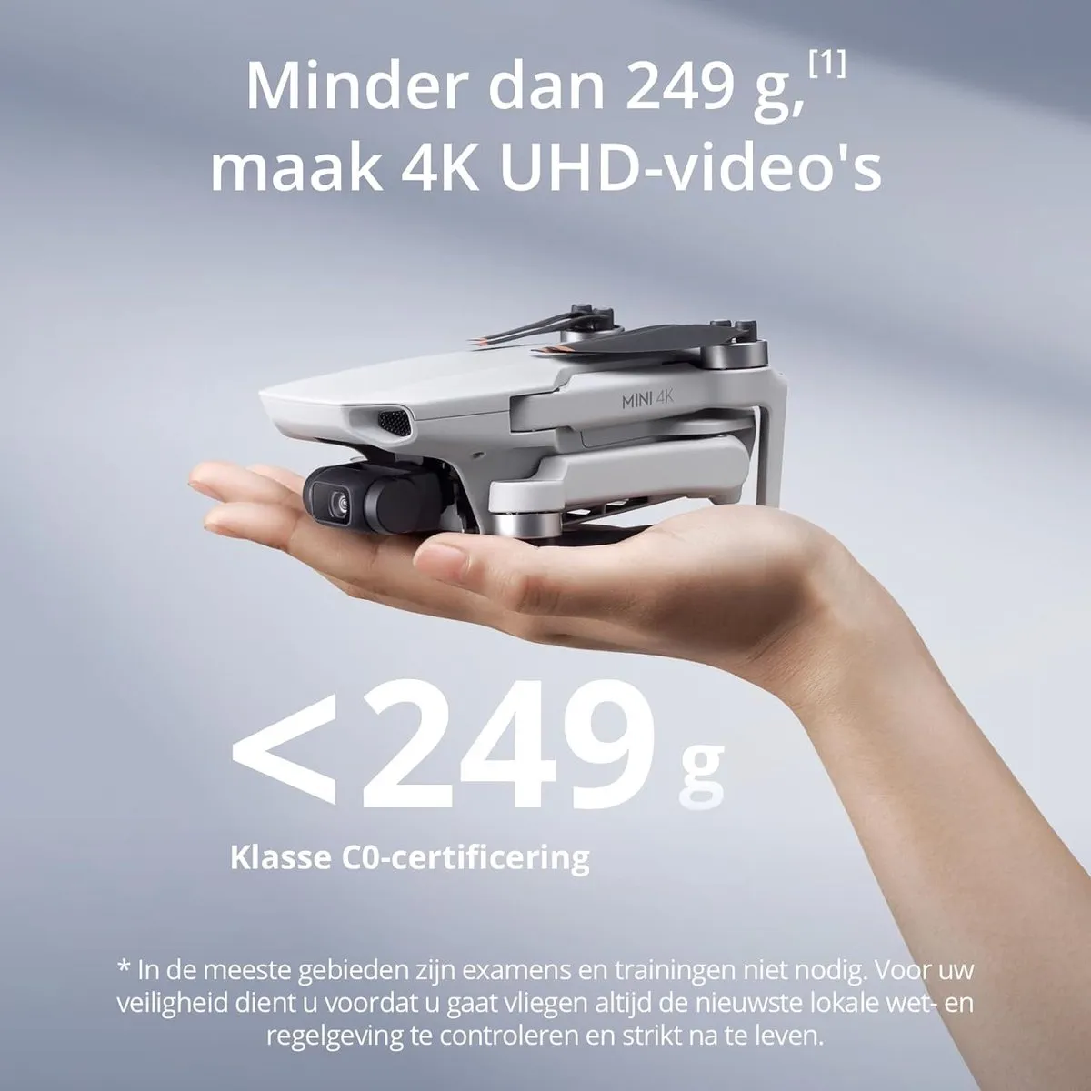 DJI Mini 4K Drone - 10 km Bereik - 31 Min Vliegtijd - Wit