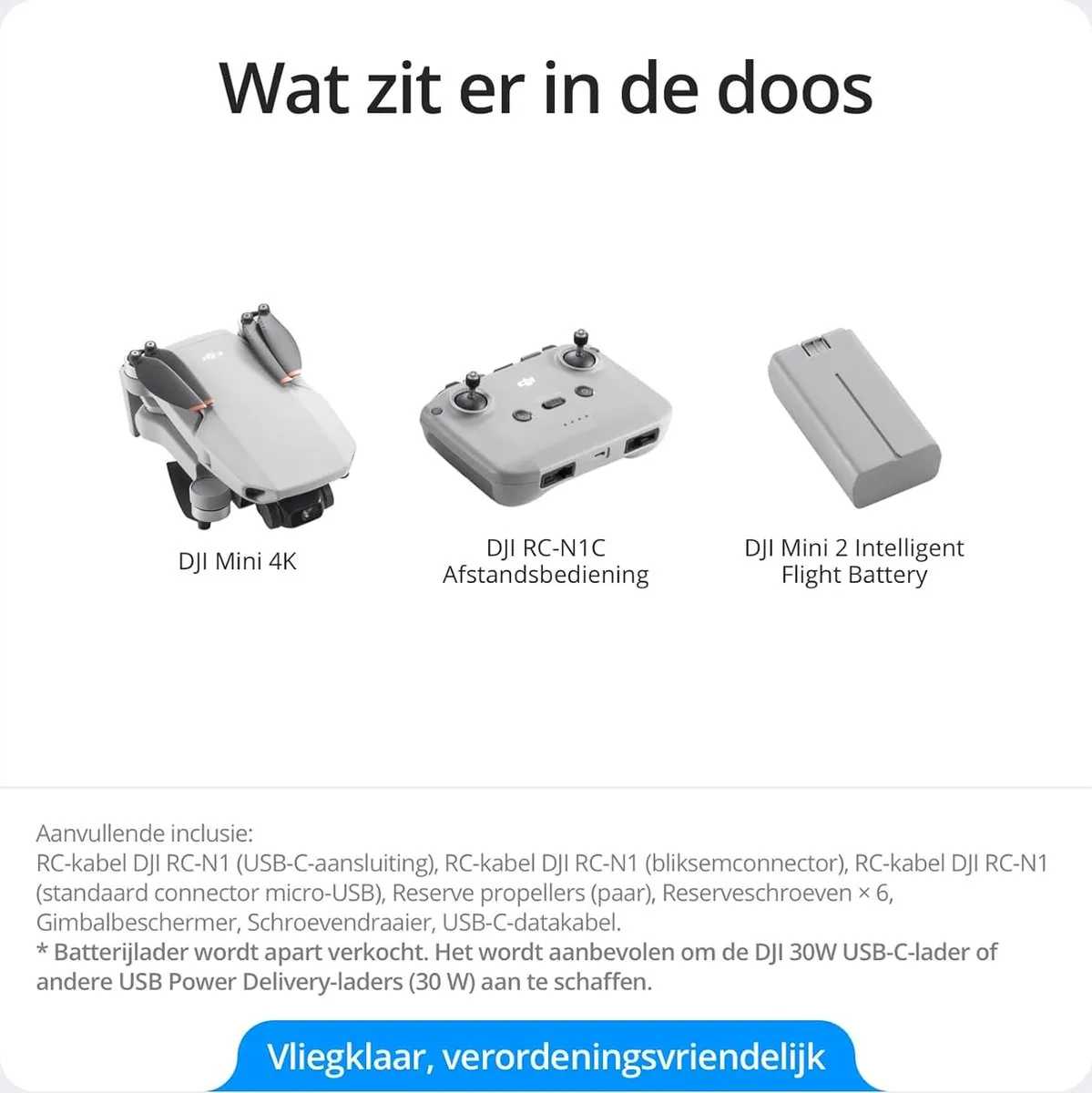 DJI Mini 4K Drone - 10 km Bereik - 31 Min Vliegtijd - Wit - afbeelding 6 van 6