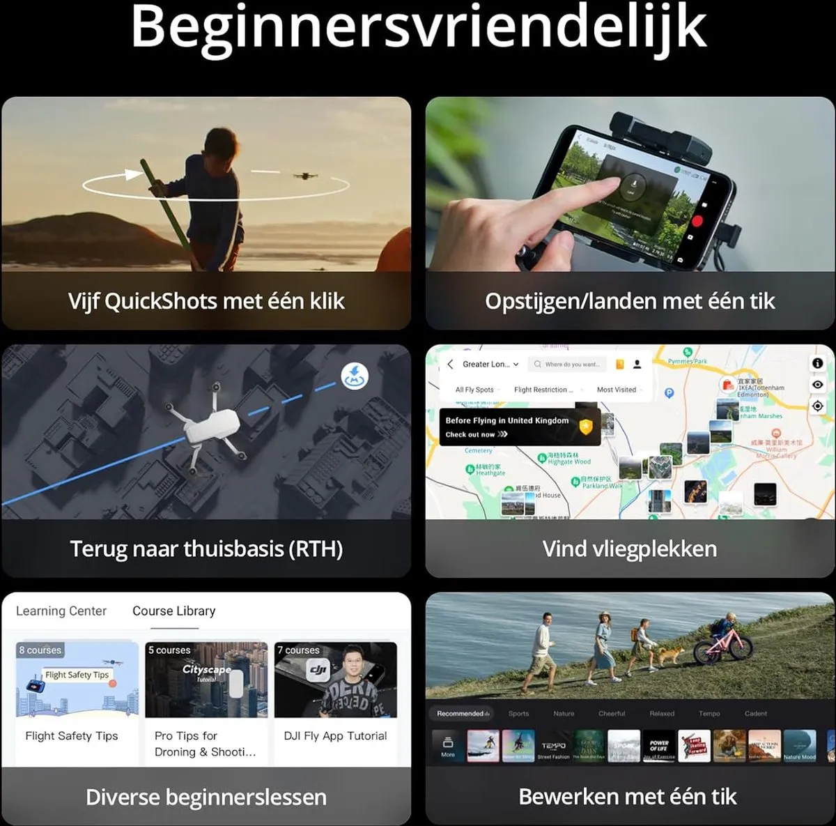 DJI Mini 4K Drone - 10 km Bereik - 31 Min Vliegtijd - Wit