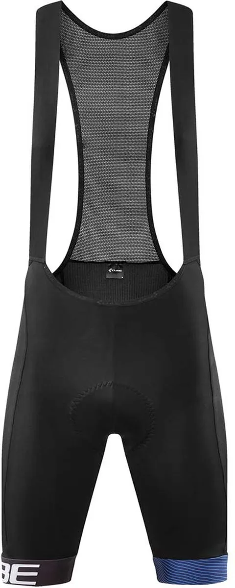 Cube Teamline Bib Shorts M - Zwart/Blauw