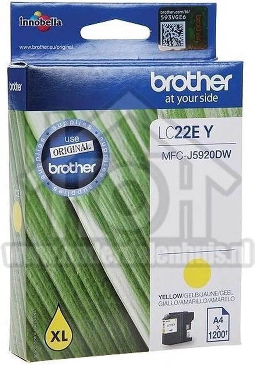 Brother LC-22EY Inktcartridge Geel