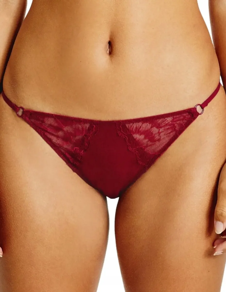 Calvin Klein Dames Kant Slip Bordo XL