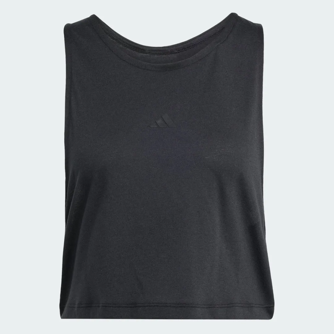 adidas Performance Essentials Korte Yogatanktop XXL - Zwart
