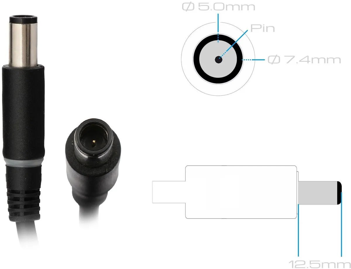Dell 063P9N Laptopoplader 130W - Zwart