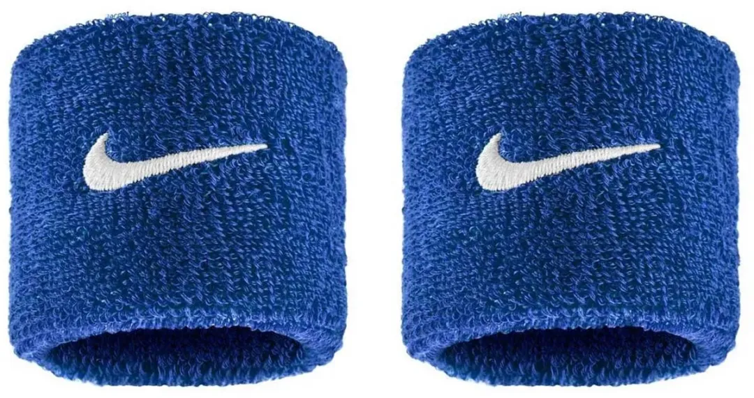 Nike Swoosh Classic Polsband - 2 Stuks Blauw