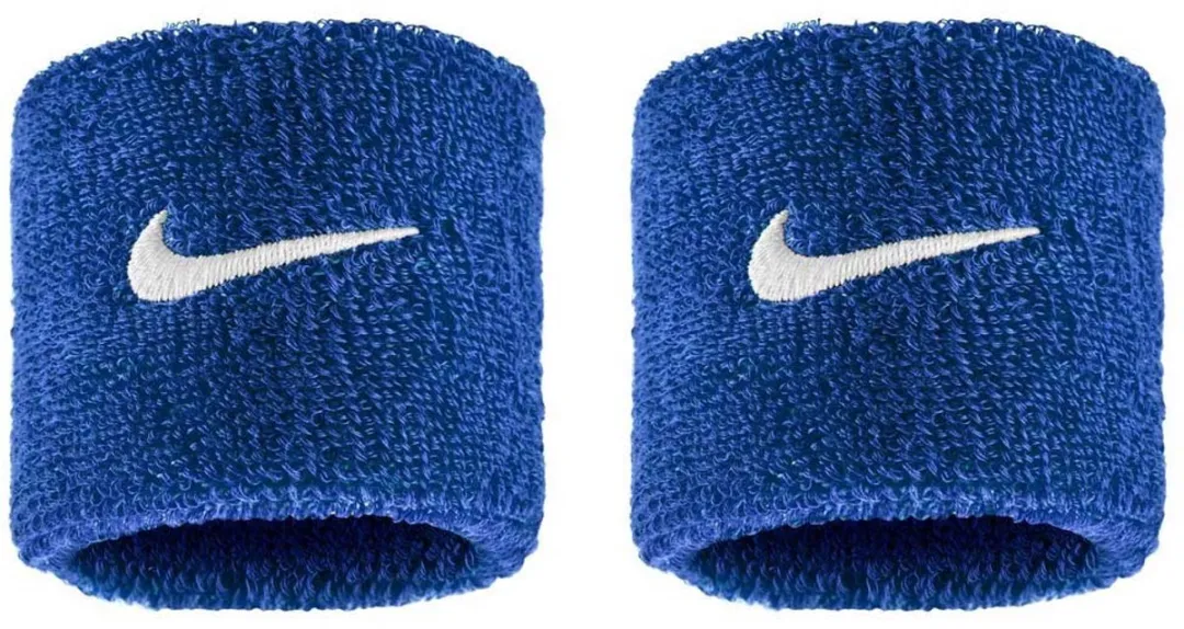 Nike Swoosh Classic Polsband - 2 Stuks Blauw