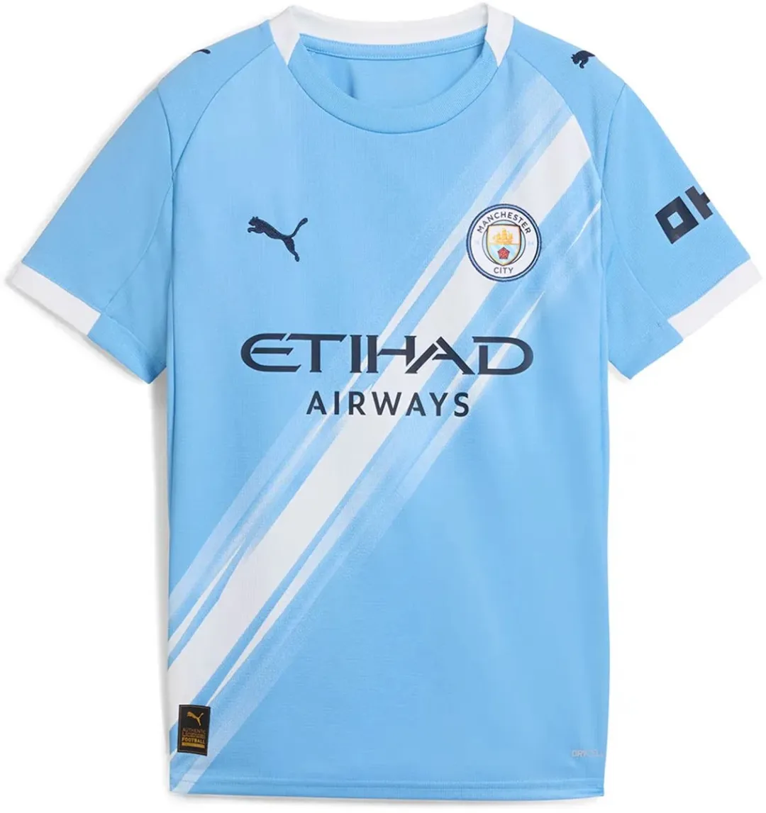 PUMA Manchester City FC 25/26 Thuis T-shirt Junior - 13-14 jaar - Blauw