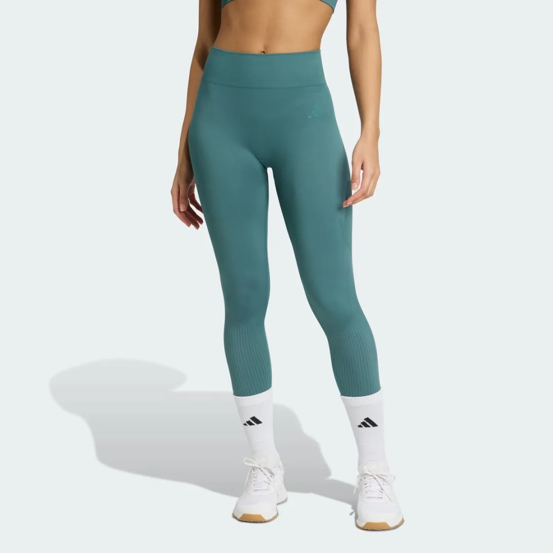 adidas Performance Workout Essentials Knit Lange Legging JX3920 - L - Groen - afbeelding 6 van 6