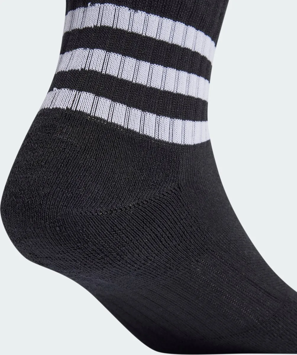 adidas 3-Stripes Cushioned Korte Sokken - Zwart - 3 Paar