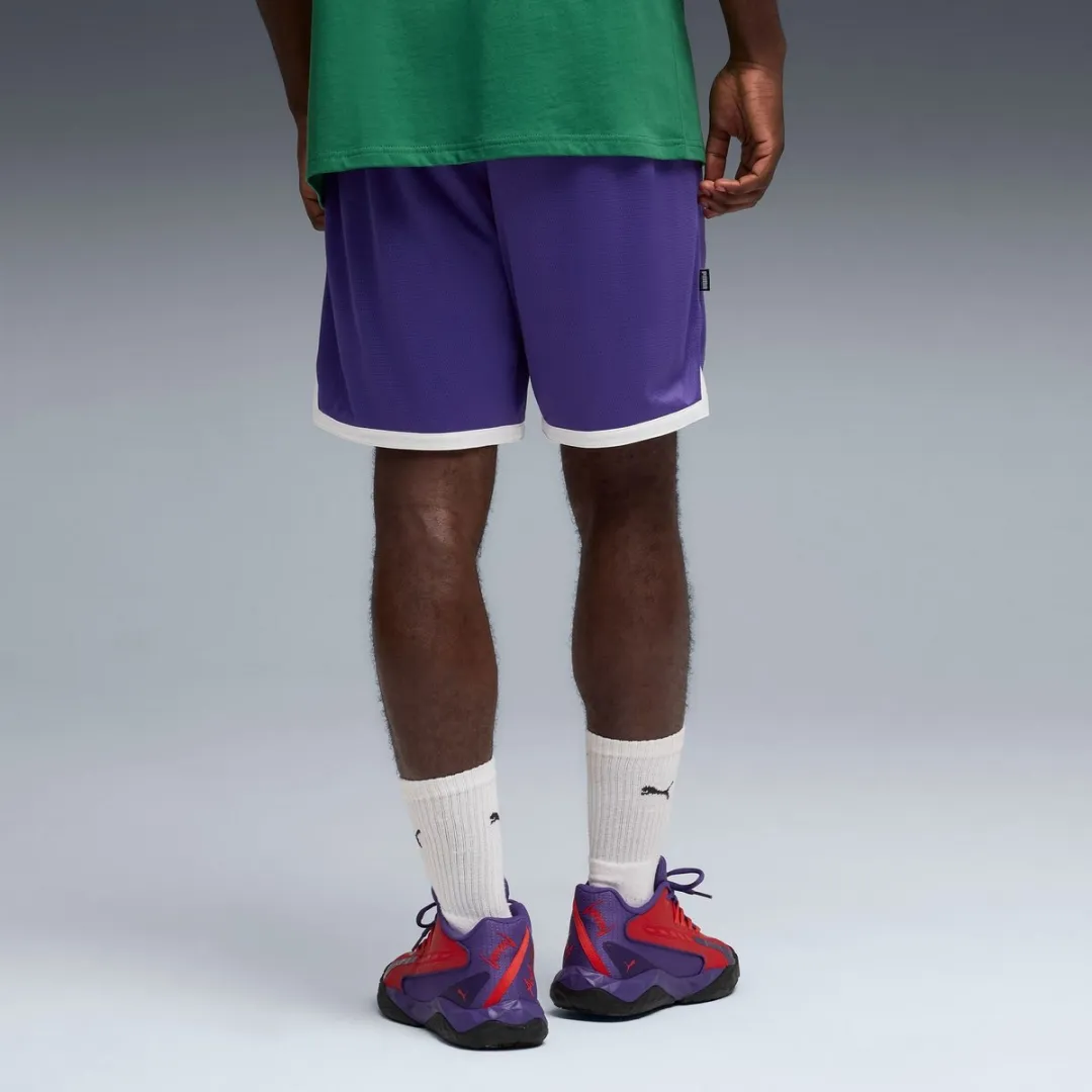 PUMA Junior Varsity Basketball Shorts 7" - XL - Team Violet