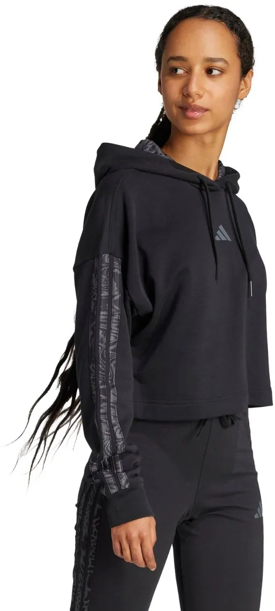 adidas Essentials 3 Stripes French Terry Hoodie JC6244 - Zwart XS