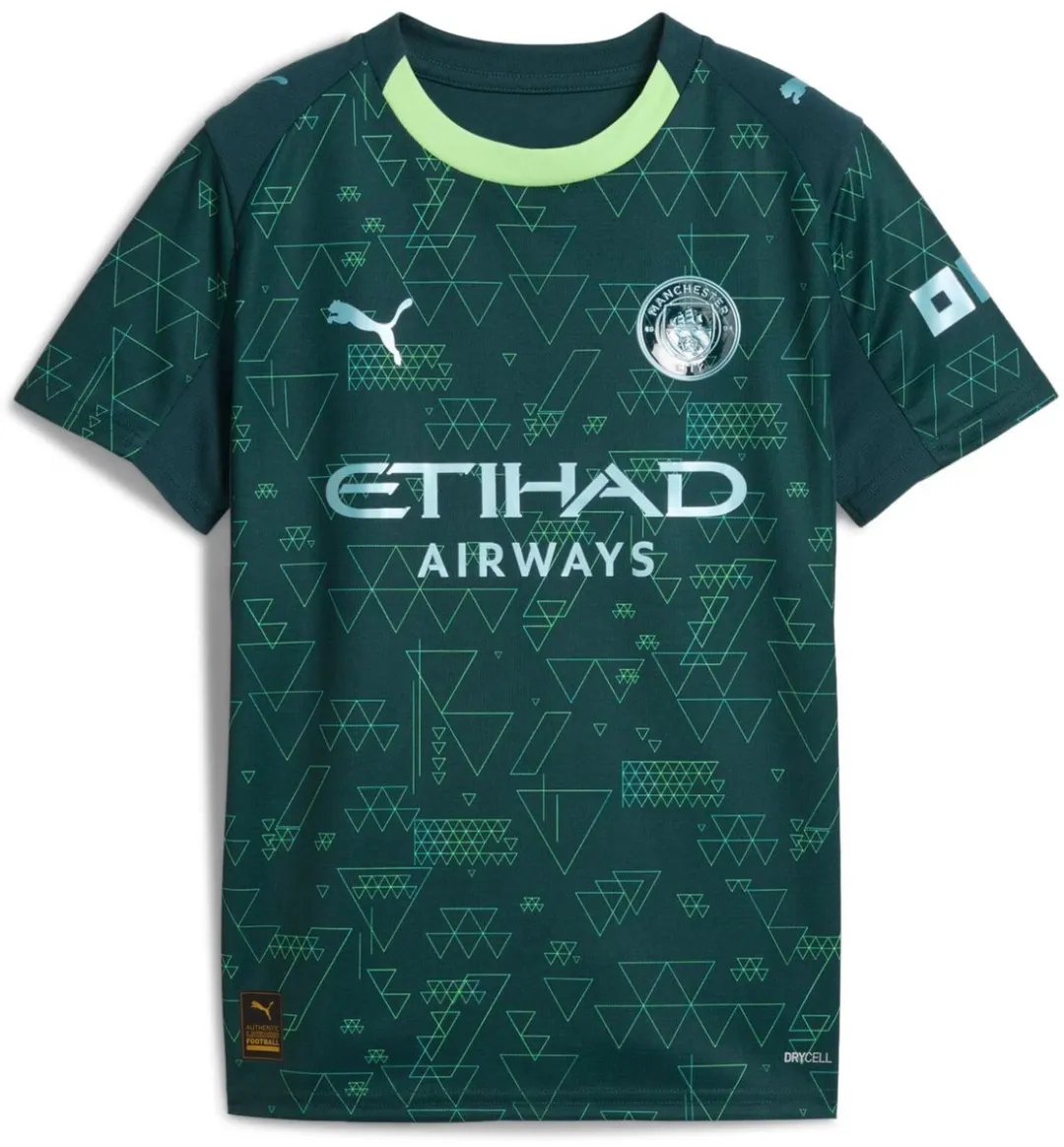 PUMA Manchester City Fourth Kindertruitje 2025/26 - 8 jaar - Groen