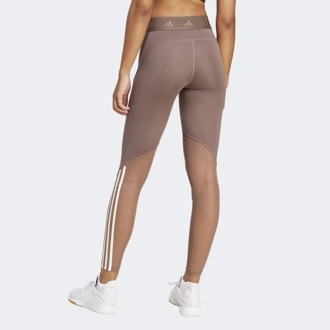 Adidas Hyglm 1/1 L Trainingslegging Dames - Bruin