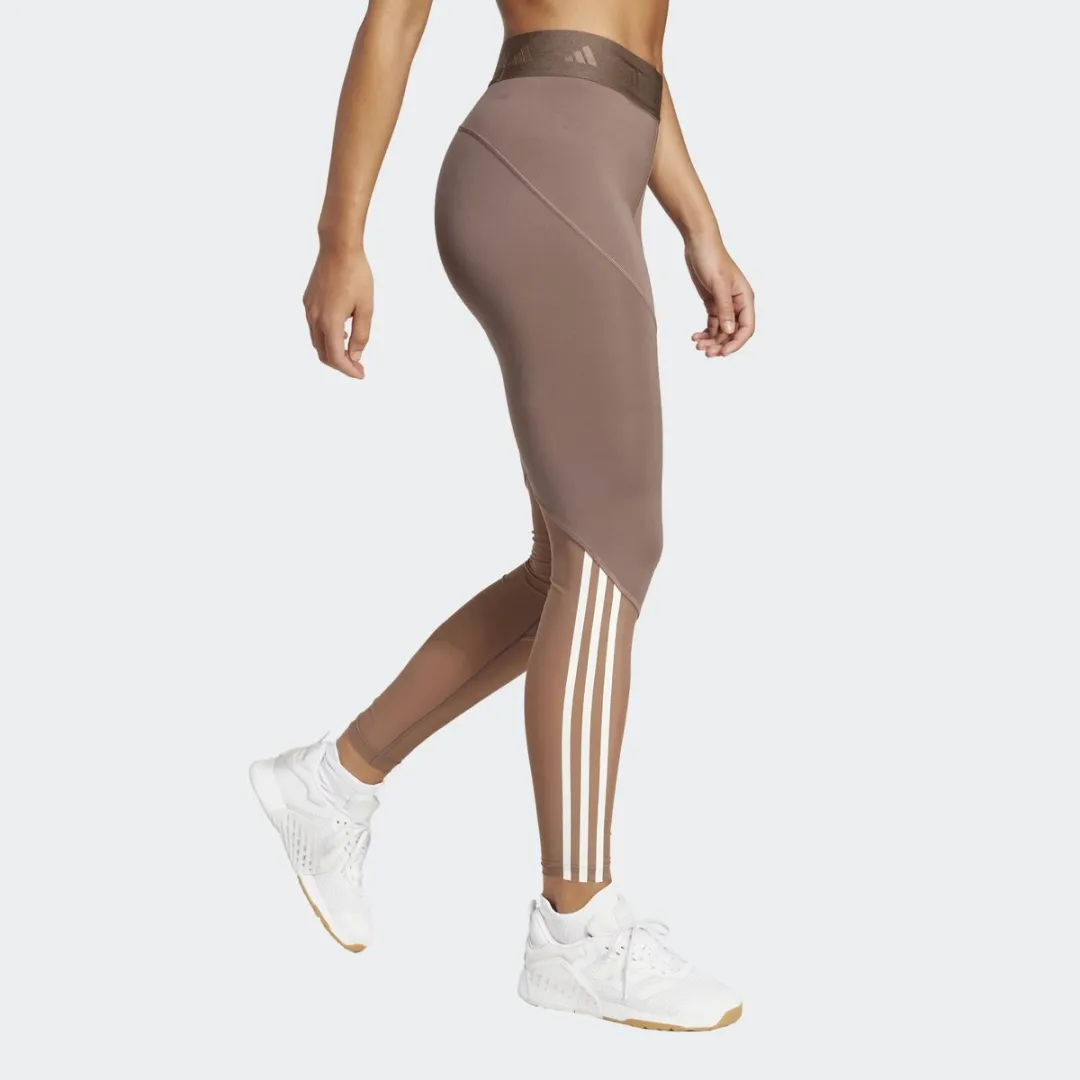 Adidas Hyglm 1/1 L Trainingslegging Dames - Bruin