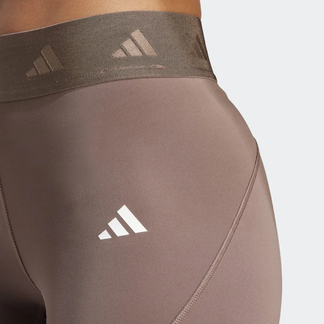 Adidas Hyglm 1/1 L Trainingslegging Dames - Bruin