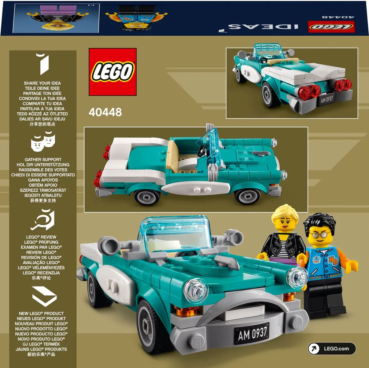 LEGO Ideas Klassieke Auto 40448 - 189 Stukken - Mintgroen - afbeelding 2 van 6