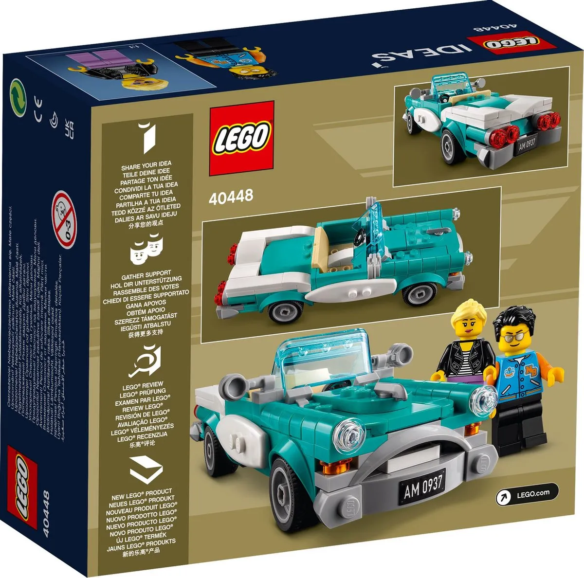 LEGO Ideas Klassieke Auto 40448 - 189 Stukken - Mintgroen - afbeelding 6 van 6