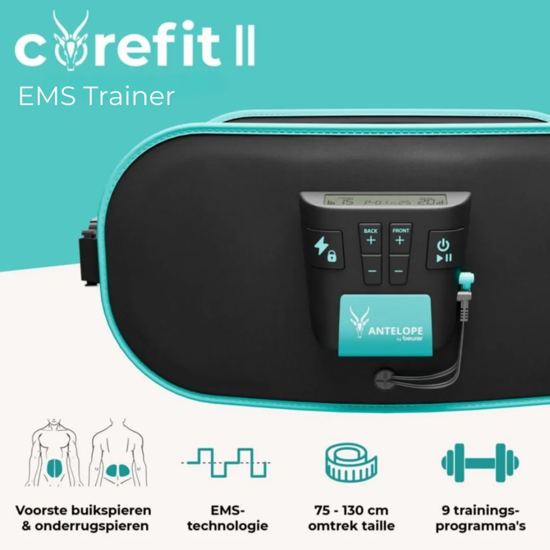 Beurer Antelope Corefit II EMS Trainer - 9 Programma's - Taille 75-130cm