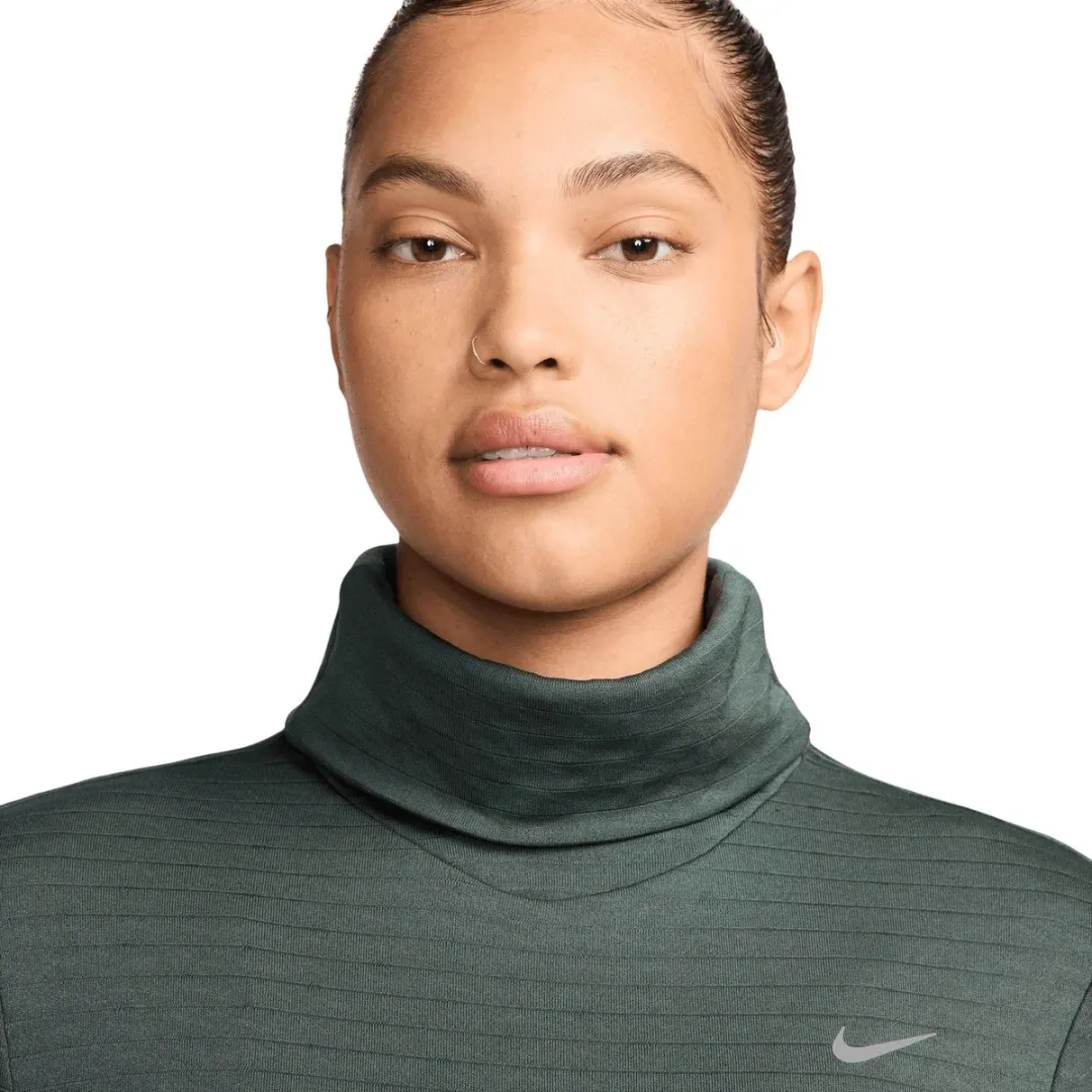 Nike Therma-FIT Swift Turtleneck Top Dames - XL - Donkergroen