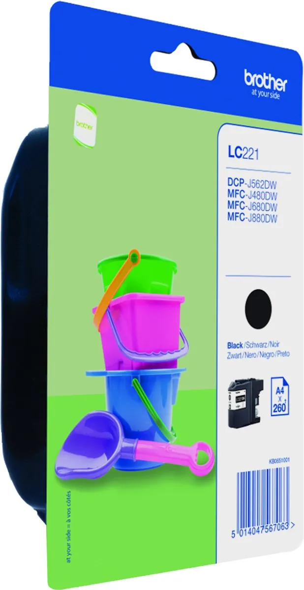 Brother LC221BKBP Inktcartridge