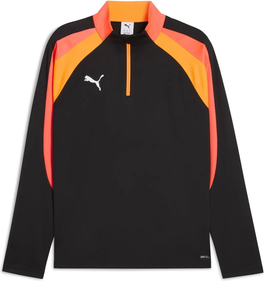PUMA IndividualLIGA 1/4 Zip Top Heren - XL - PUMA Black-Heat Fire