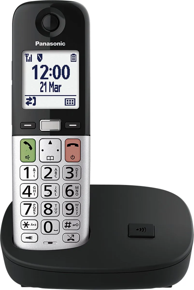 Panasonic KX-TGU-410EXB Senioren DECT Telefoon - 1 Handset - Zwart/Zilver