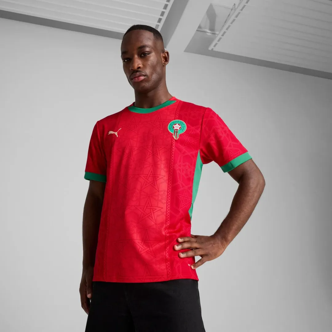 PUMA Marokko Thuisshirt 2024/2026 - Junior - 164 - Rood/Groen/Wit