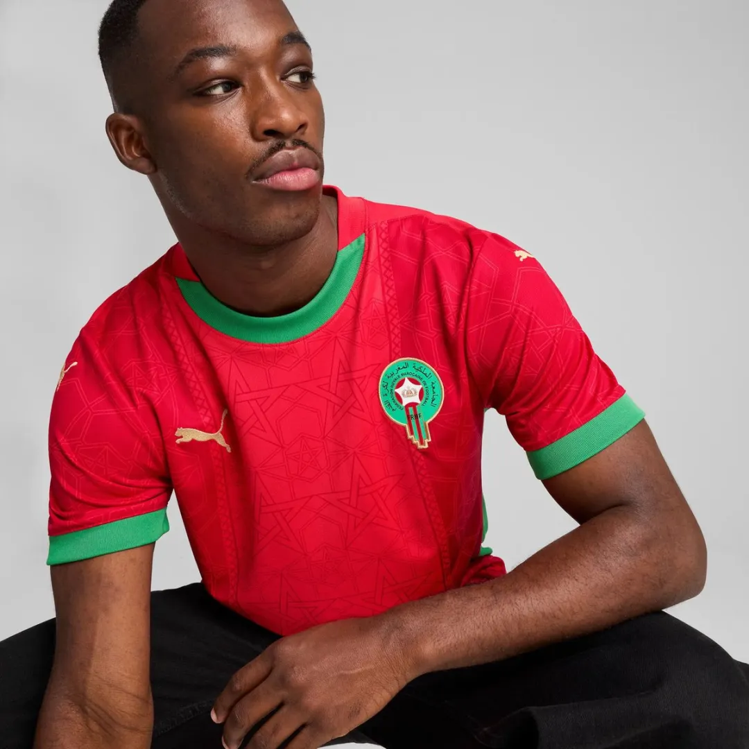 PUMA Marokko Thuisshirt 2024/2026 - Junior - 164 - Rood/Groen/Wit - afbeelding 6 van 6