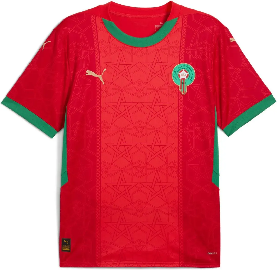 PUMA Marokko Thuisshirt 2024/2026 - Junior - 164 - Rood/Groen/Wit