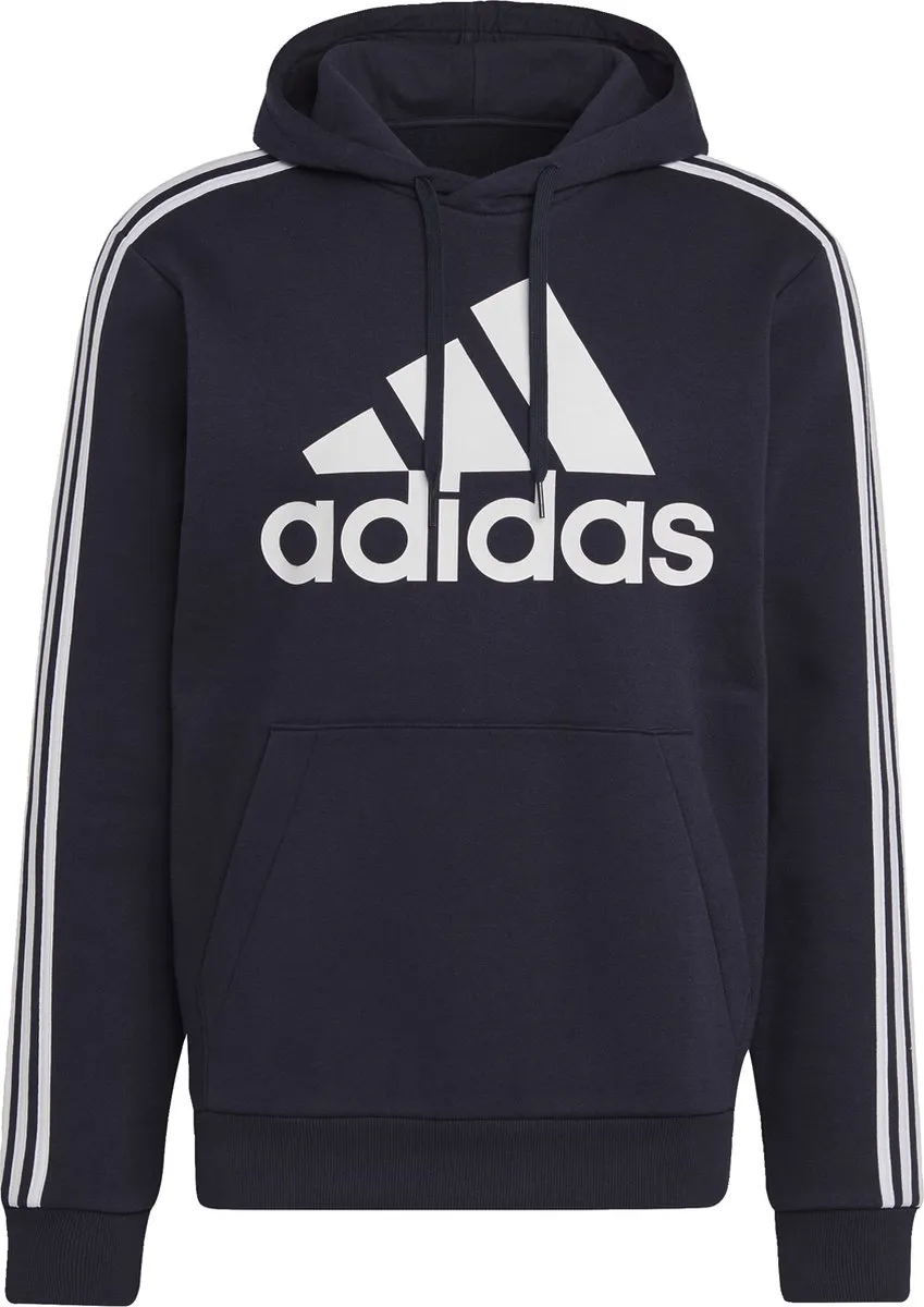 adidas Essentials Fleece Hoodie 3-Stripes - Heren S - Blauw