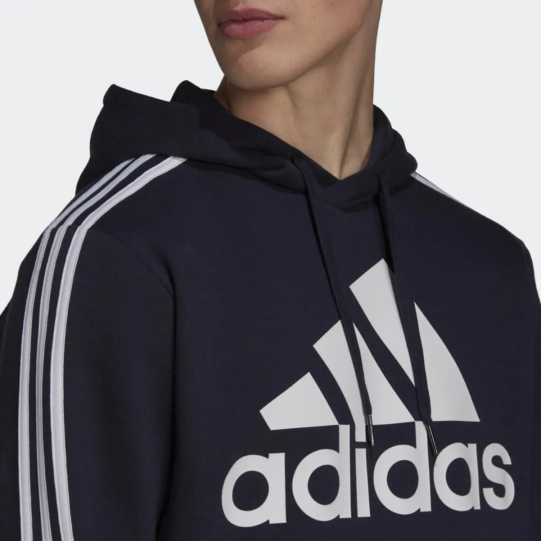 adidas Essentials Fleece Hoodie 3-Stripes - Heren S - Blauw