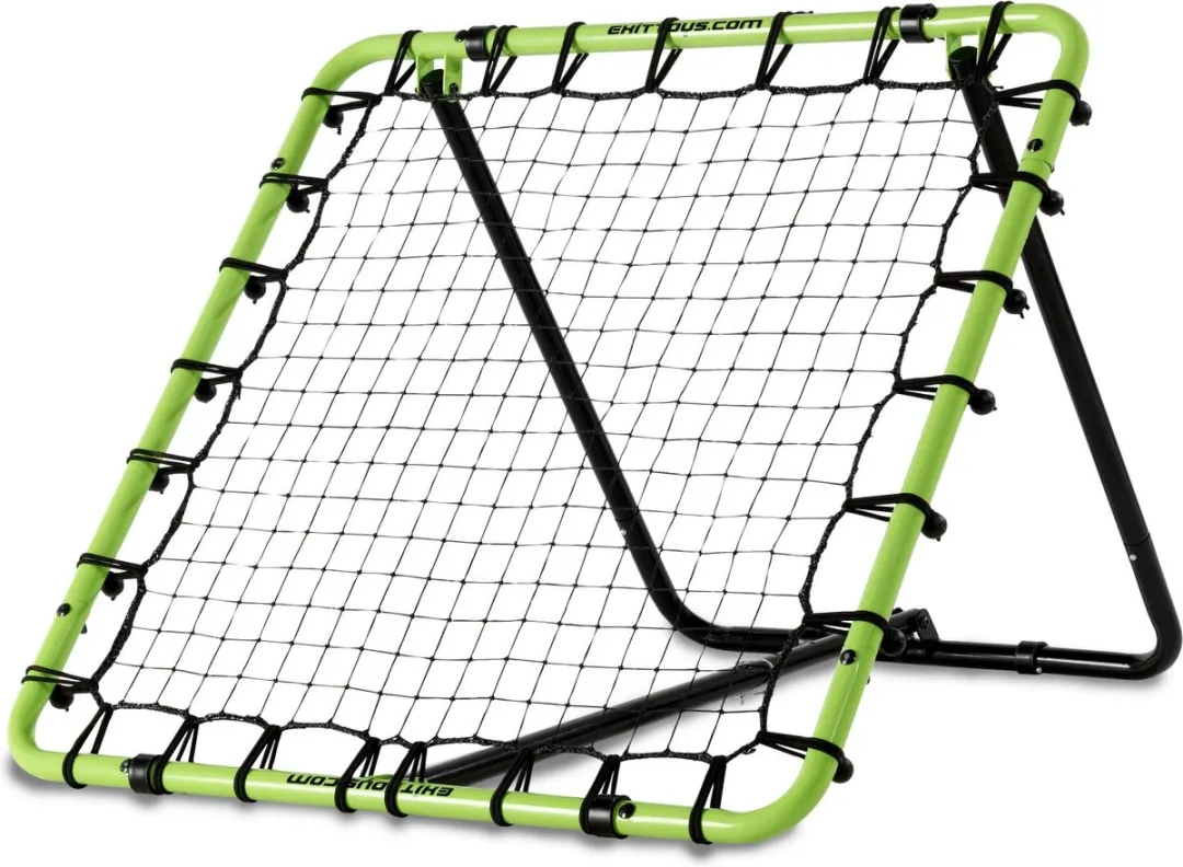 EXIT Tempo Multisport Rebounder 100x100cm - Tchoukbal/Voetbal - Groen/Zwart