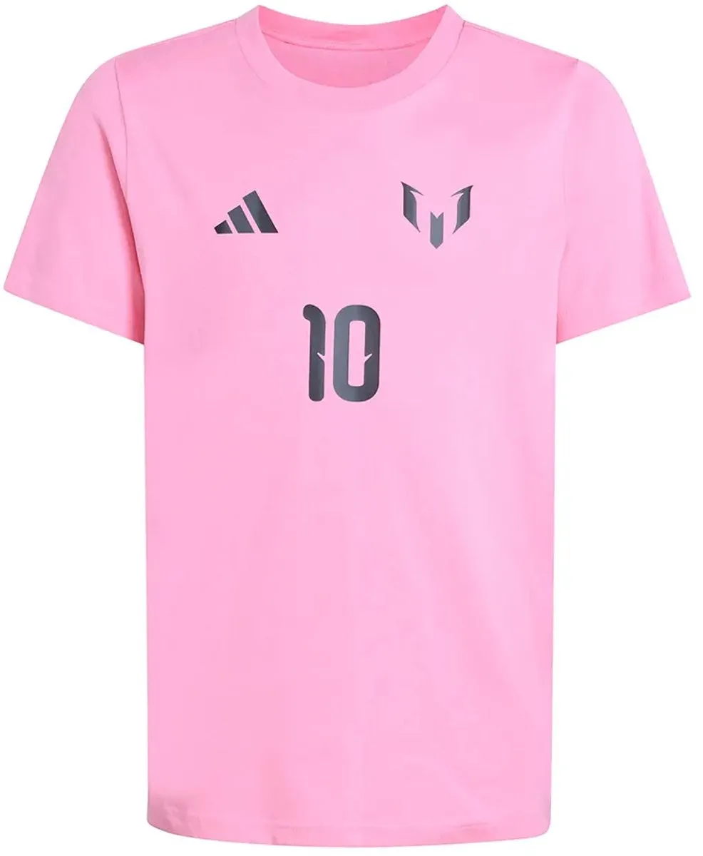 Adidas Messi Graphic T-shirt - 158/164cm - Roze