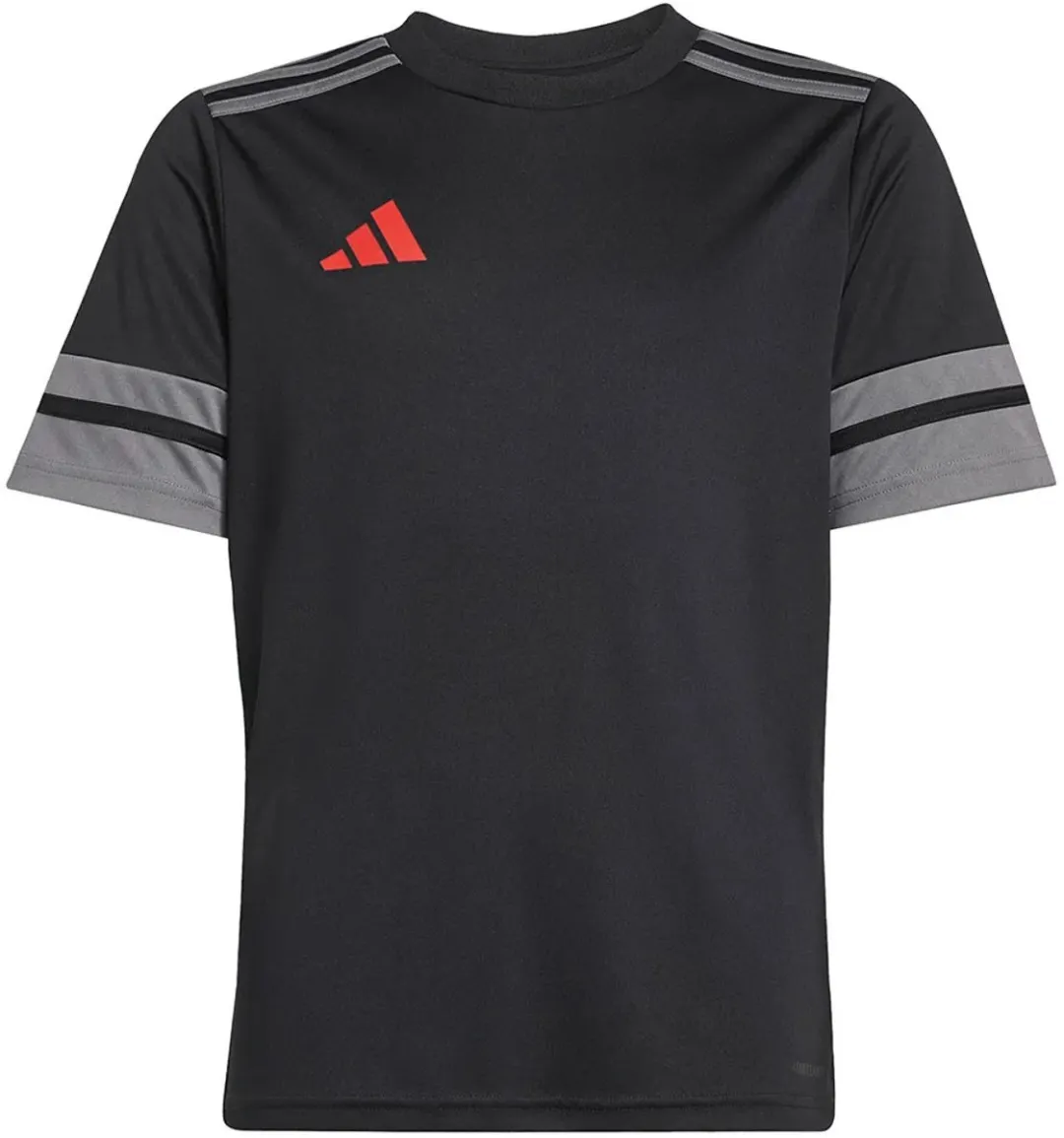 Adidas Squadra 25 T-shirt 9-10 jaar - Zwart/Grijs/Rood