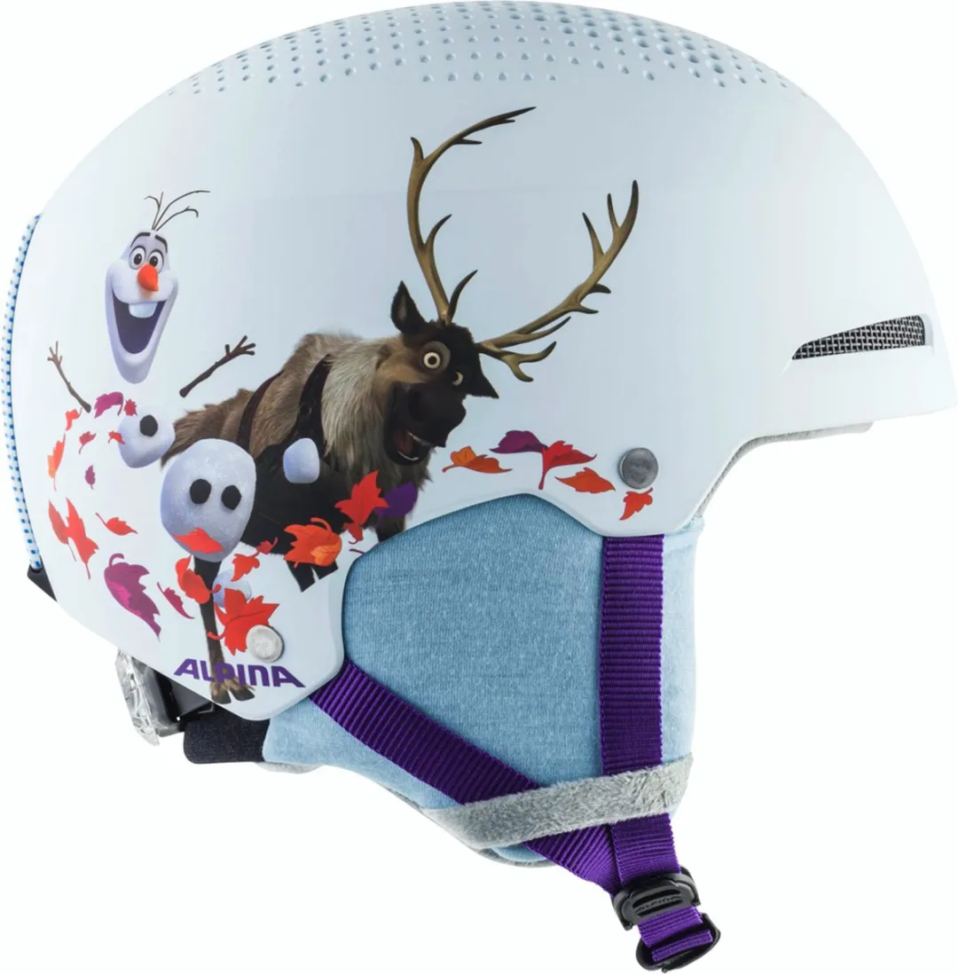 Alpina Zupo Disney Skihelm Piney Skibril - Frozen - 48-52cm Wit